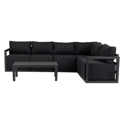 Alfresco Contemporary All-Weather Lounge Set – White - Cosy Abode