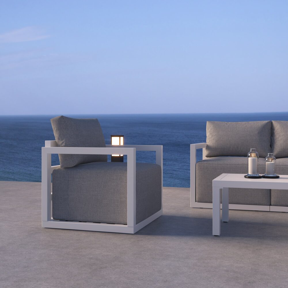 Alfresco Serenity Outdoor Lounge Set – White - Cosy Abode