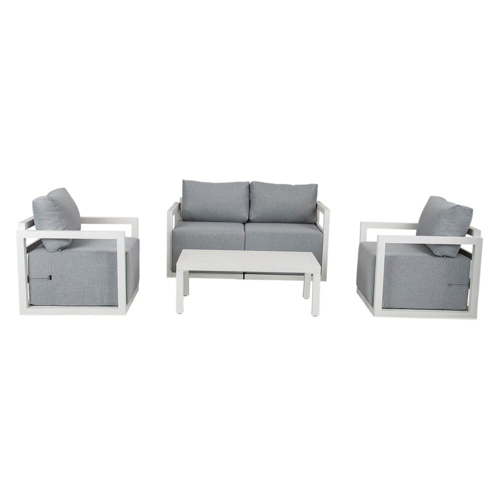 Alfresco Serenity Outdoor Lounge Set – White - Cosy Abode