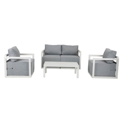 Alfresco Serenity Outdoor Lounge Set – White - Cosy Abode