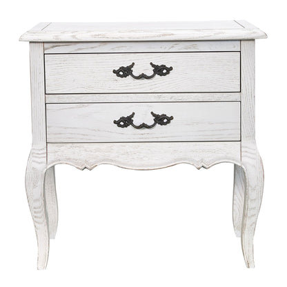 Alice 5pc Queen Bed Suite Bedside Dresser Bedroom Rattan Furniture Package White - Cosy Abode