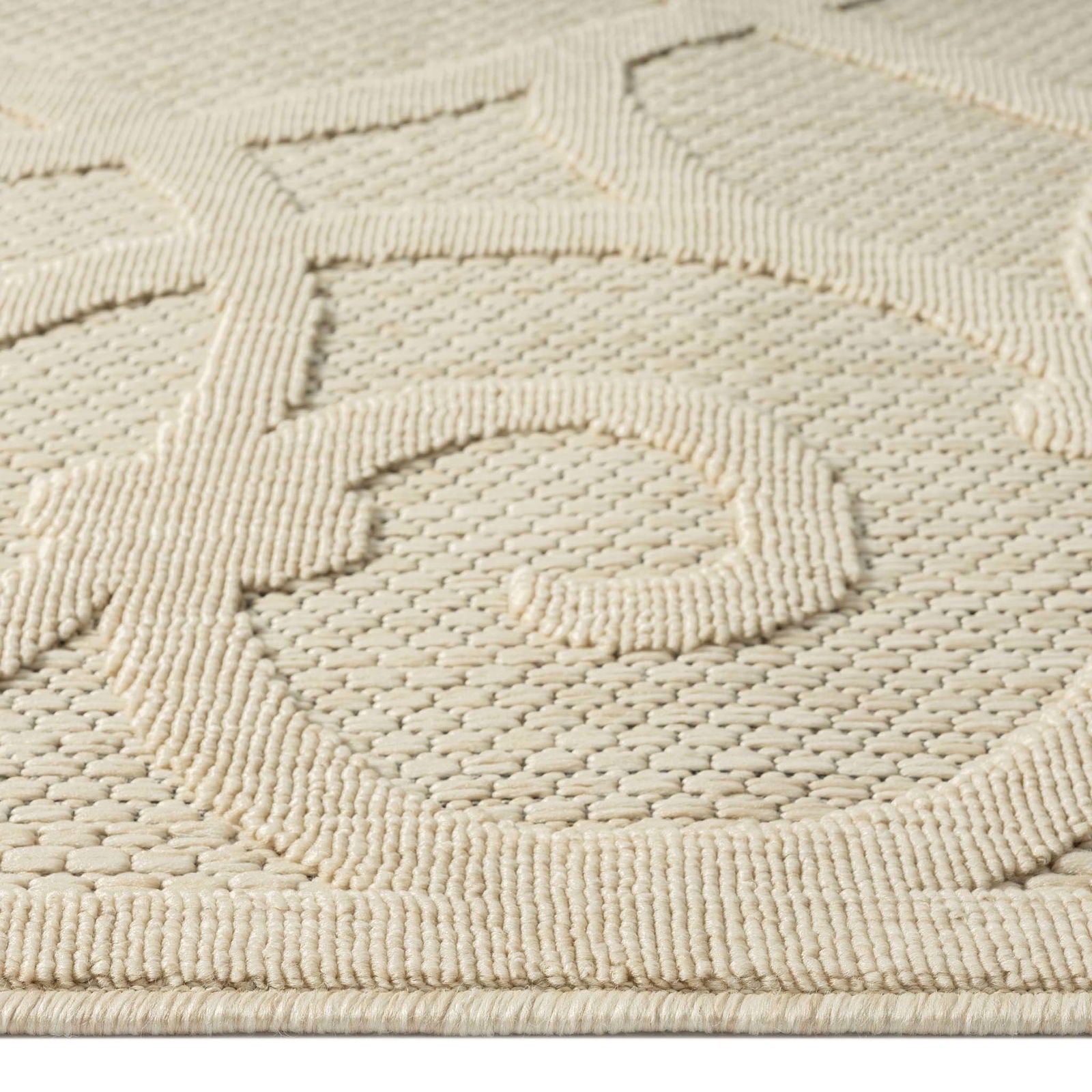 Alpha Outdoor Rug - Cream - 160x230 - Cosy Abode