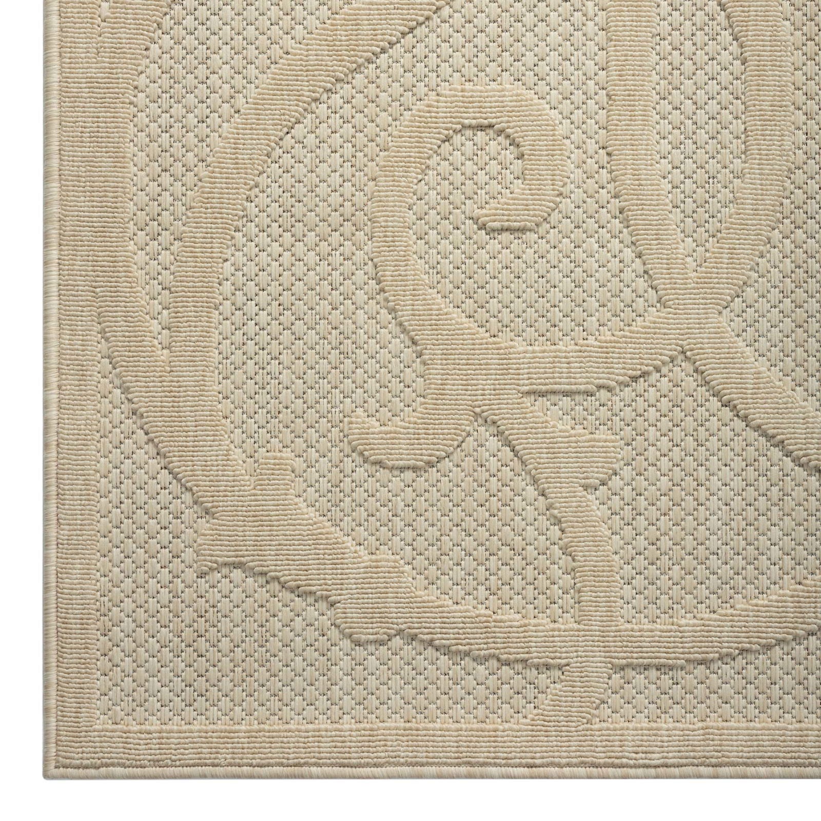 Alpha Outdoor Rug - Cream - 240x330 - Cosy Abode