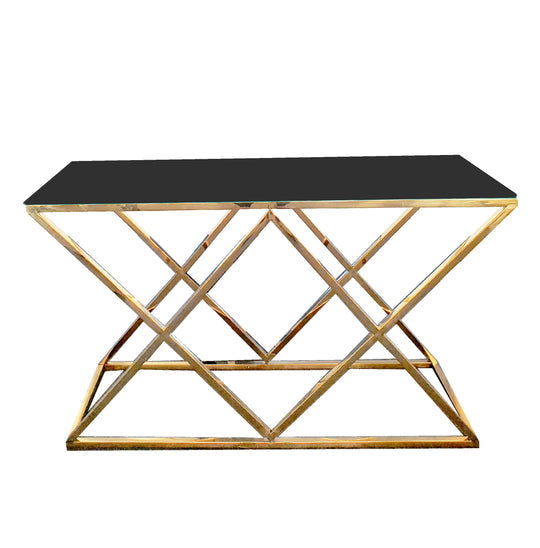 Alsea - Gold Console Table - Cosy Abode
