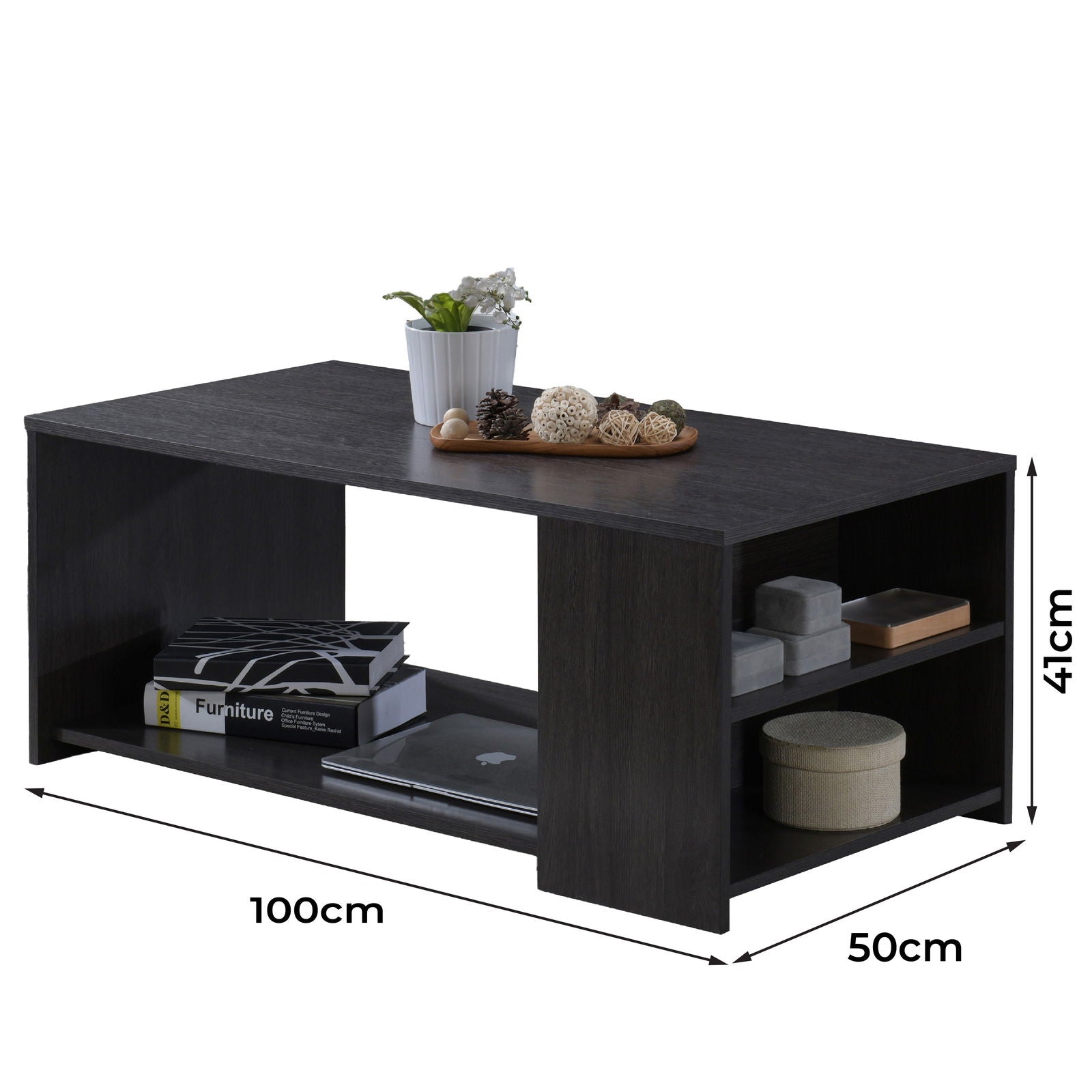 Amelia Coffee Table - Espresso Dark Brown - Cosy Abode