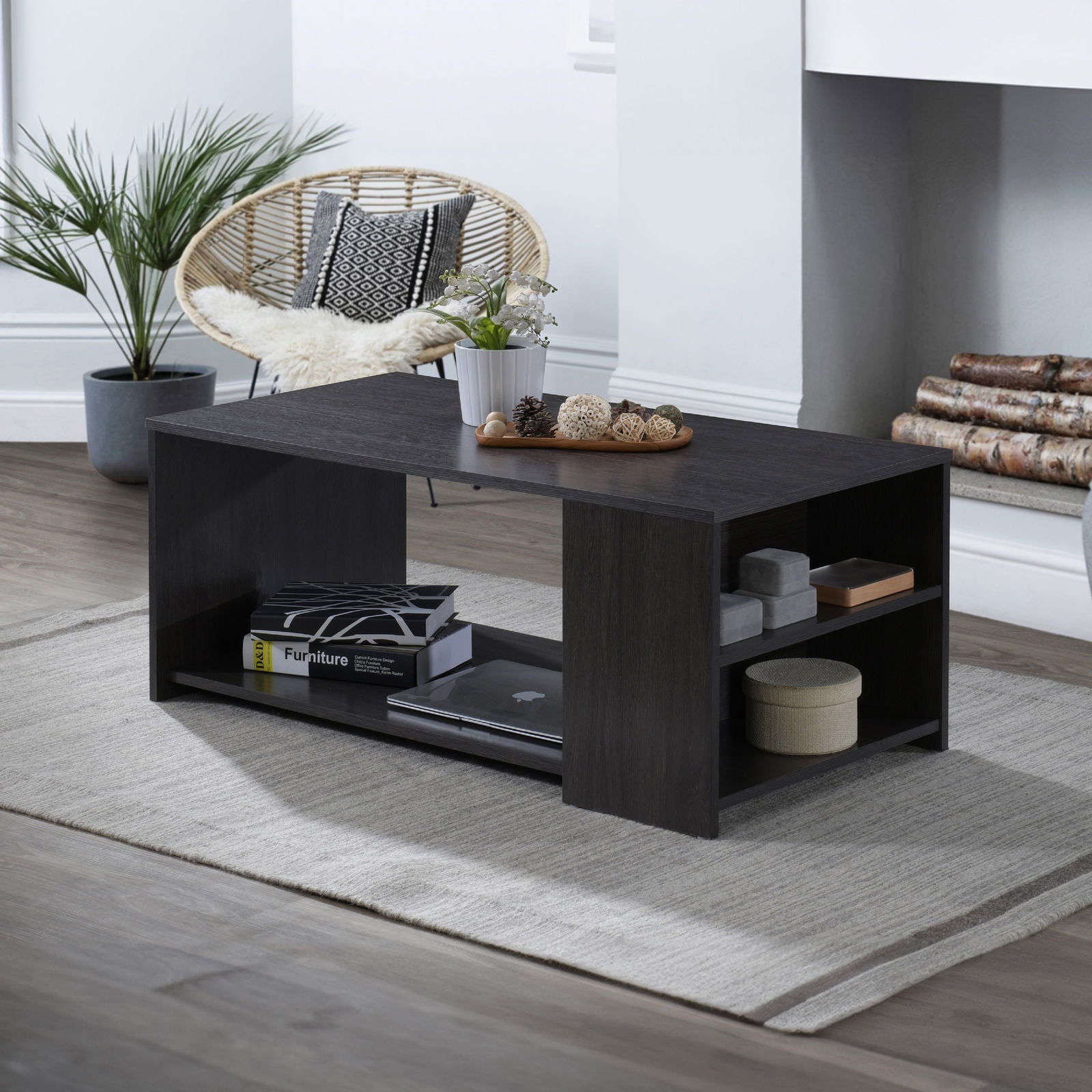 Amelia Coffee Table - Espresso Dark Brown - Cosy Abode