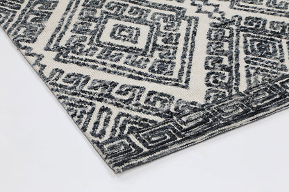Amritsar Glenfalls Anthracite Tribal Rug 160X230 - Cosy Abode
