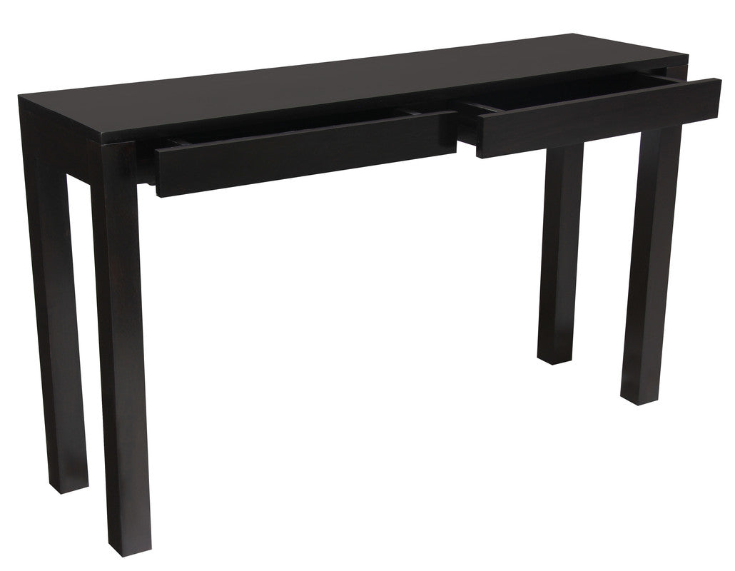 Amsterdam 2 Drawer Sofa Table (Chocolate) - Cosy Abode