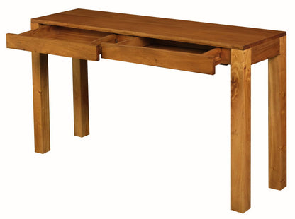 Amsterdam 2 Drawer Sofa Table (Light Pecan) - Cosy Abode