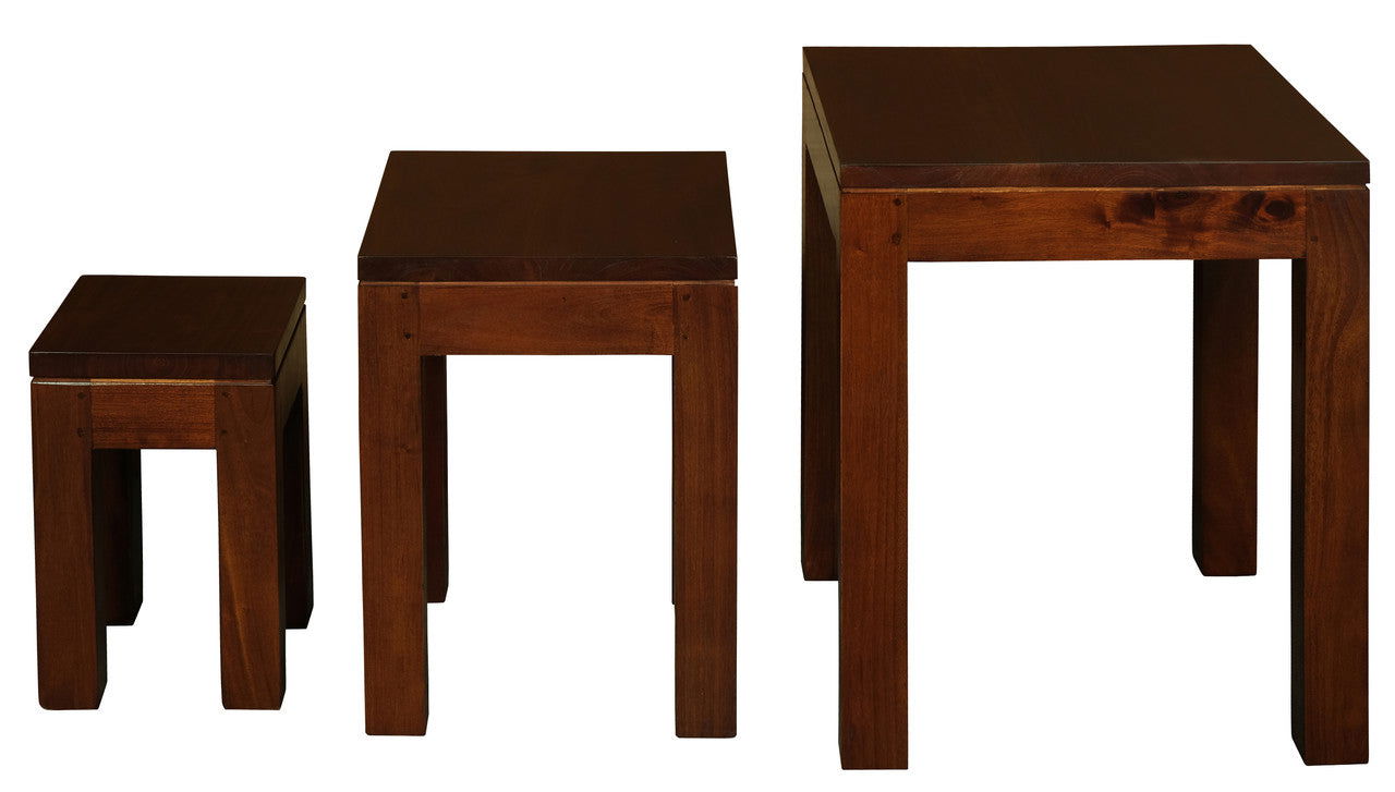 Amsterdam Nest of Table Set of 3 (Mahogany) - Cosy Abode