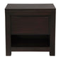 Amsterdam Solid Mahogany Timber 1 Drawer Bedside Table (Chocolate) - Cosy Abode
