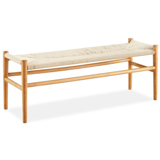 Anemone  Wishbone 120cm Dining Bench Beech Timber Replica Hans Wenger Natural - Cosy Abode