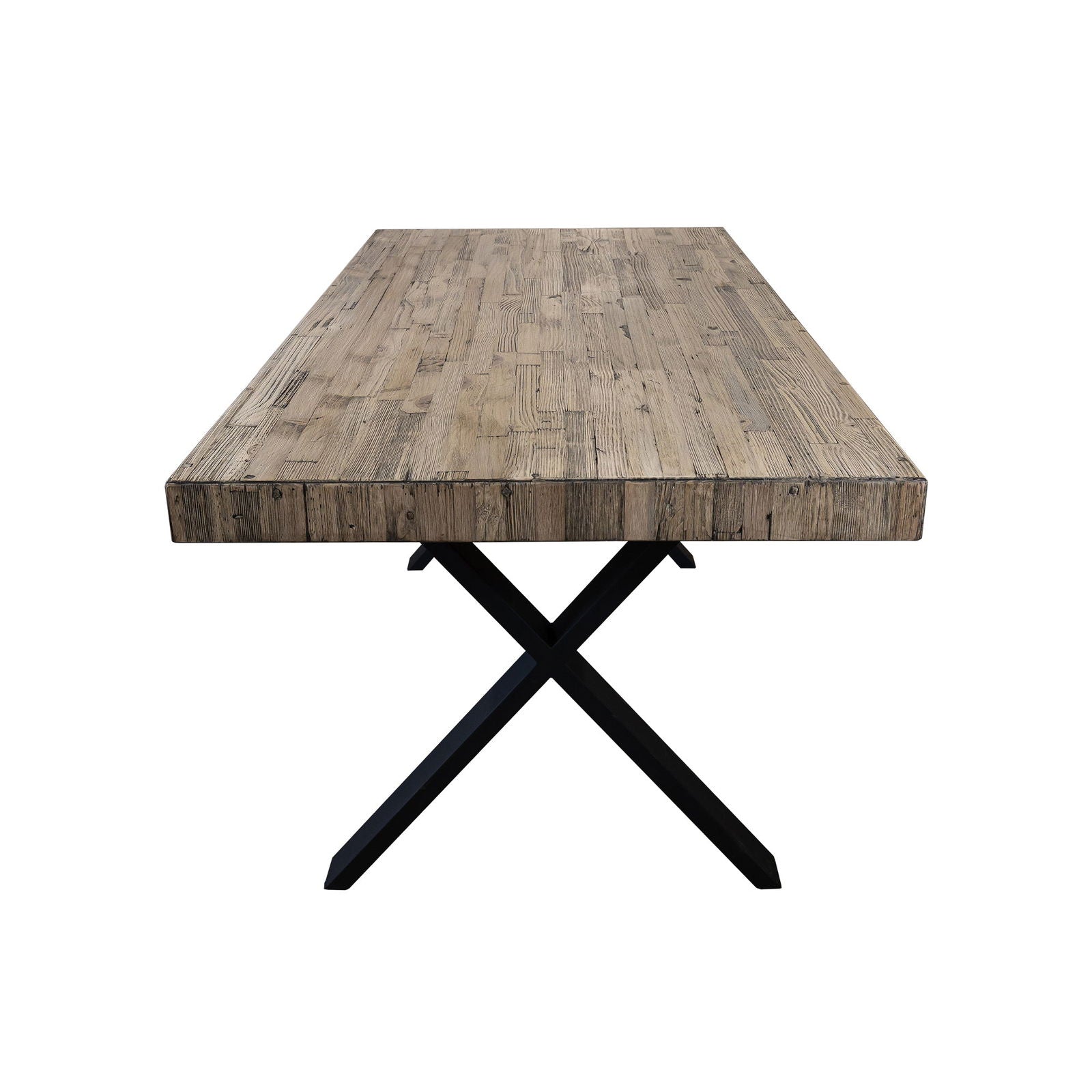 Anika 7pc Dining Set 180cm Table 6 Fabric Chair - Granite Smoke - Cosy Abode