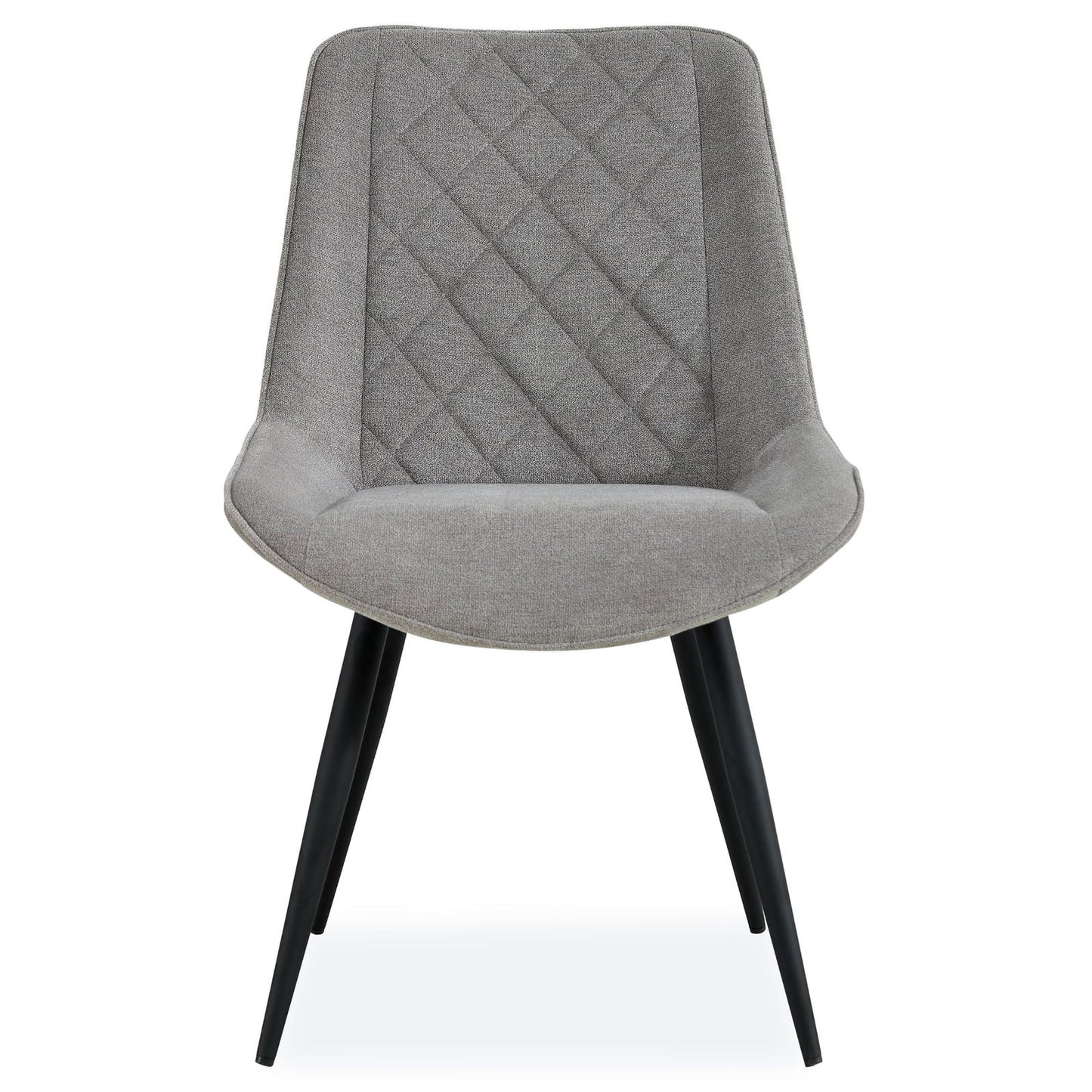 Anika 7pc Dining Set 180cm Table 6 Fabric Chair - Granite Smoke - Cosy Abode