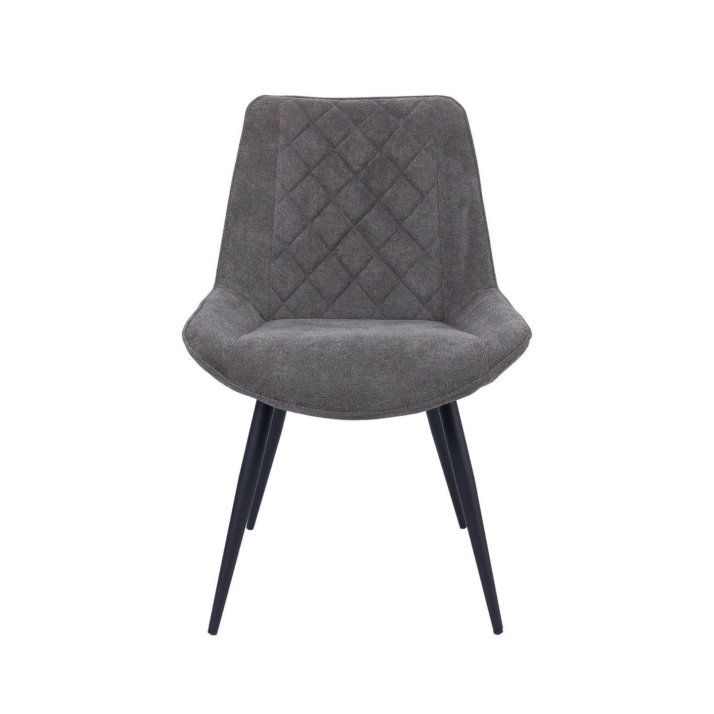 Anika 7pc Dining Set 180cm Table 6 Fabric Chair - Graphite Smoke - Cosy Abode