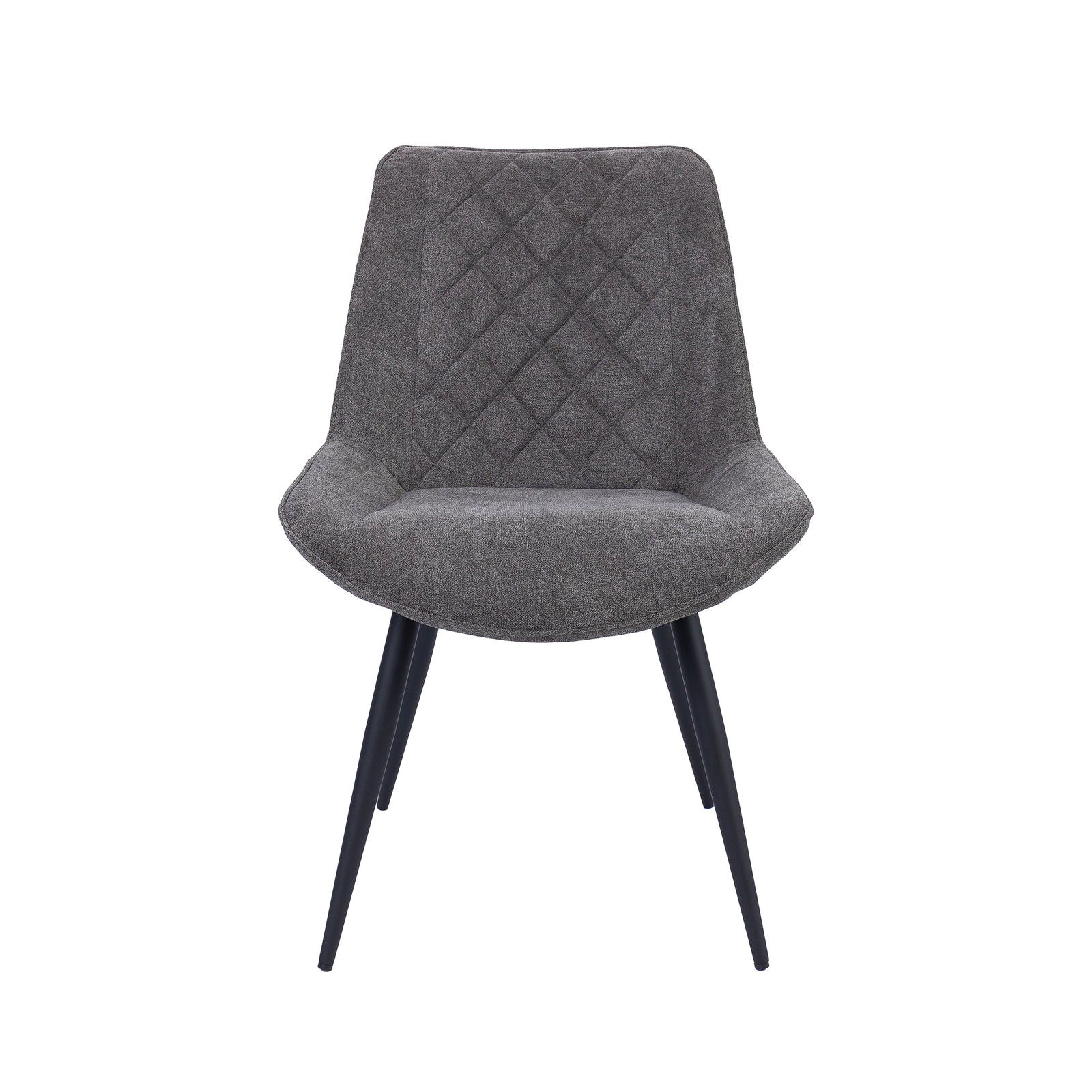 Anika 7pc Dining Set 180cm Table 6 Fabric Chair - Graphite Smoke - Cosy Abode