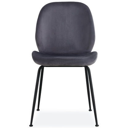 Anika 7pc Dining Set 180cm Table 6 Fabric Chair Charcoal - Smoke - Cosy Abode