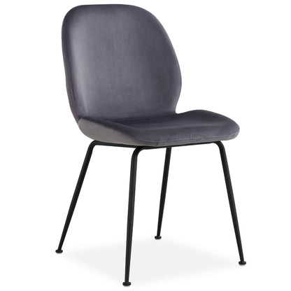 Anika 7pc Dining Set 180cm Table 6 Fabric Chair Charcoal - Smoke - Cosy Abode