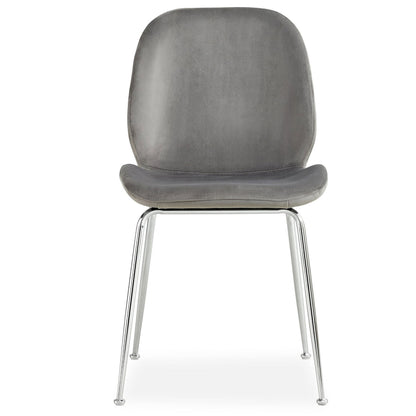 Anika 7pc Dining Set 180cm Table 6 Fabric Chair Grey - Smoke - Cosy Abode