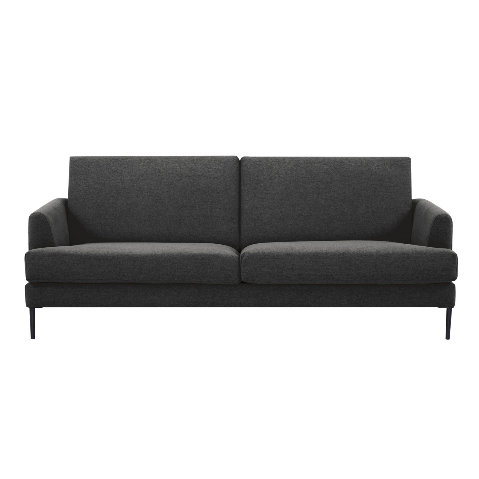 Ariya 3 Seater Sofa Fabric Uplholstered Lounge Couch - Charcoal - Cosy Abode