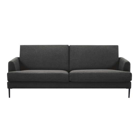 Ariya 3 Seater Sofa Fabric Uplholstered Lounge Couch - Charcoal - Cosy Abode