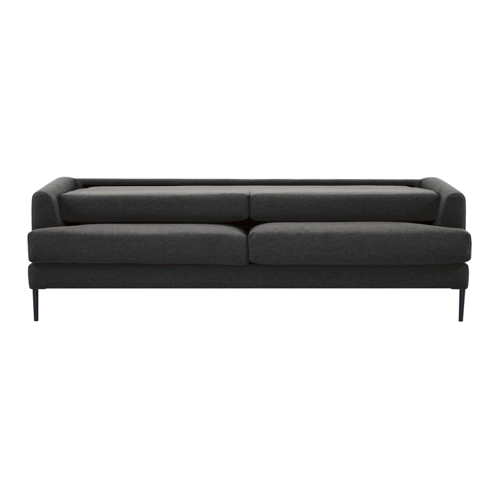Ariya 3 Seater Sofa Fabric Uplholstered Lounge Couch - Charcoal - Cosy Abode