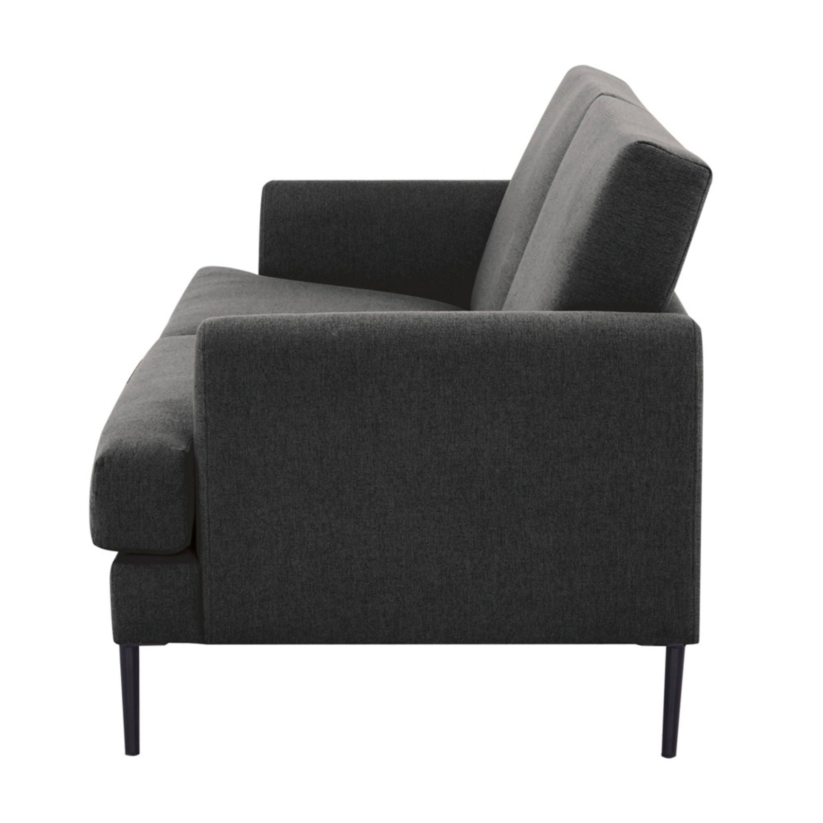 Ariya 3 Seater Sofa Fabric Uplholstered Lounge Couch - Charcoal - Cosy Abode