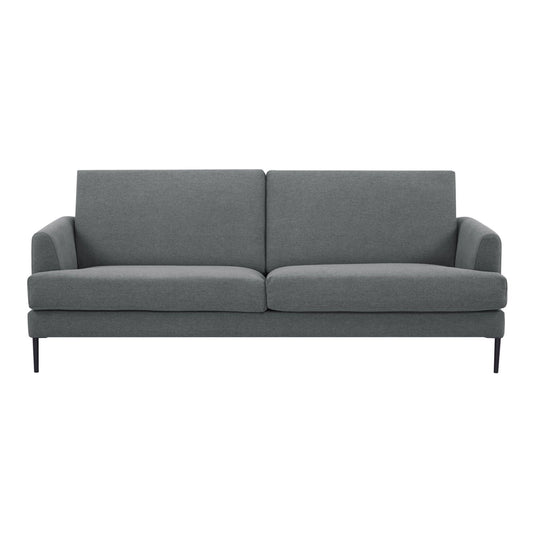 Ariya 3 Seater Sofa Fabric Uplholstered Lounge Couch - Mid Grey - Cosy Abode