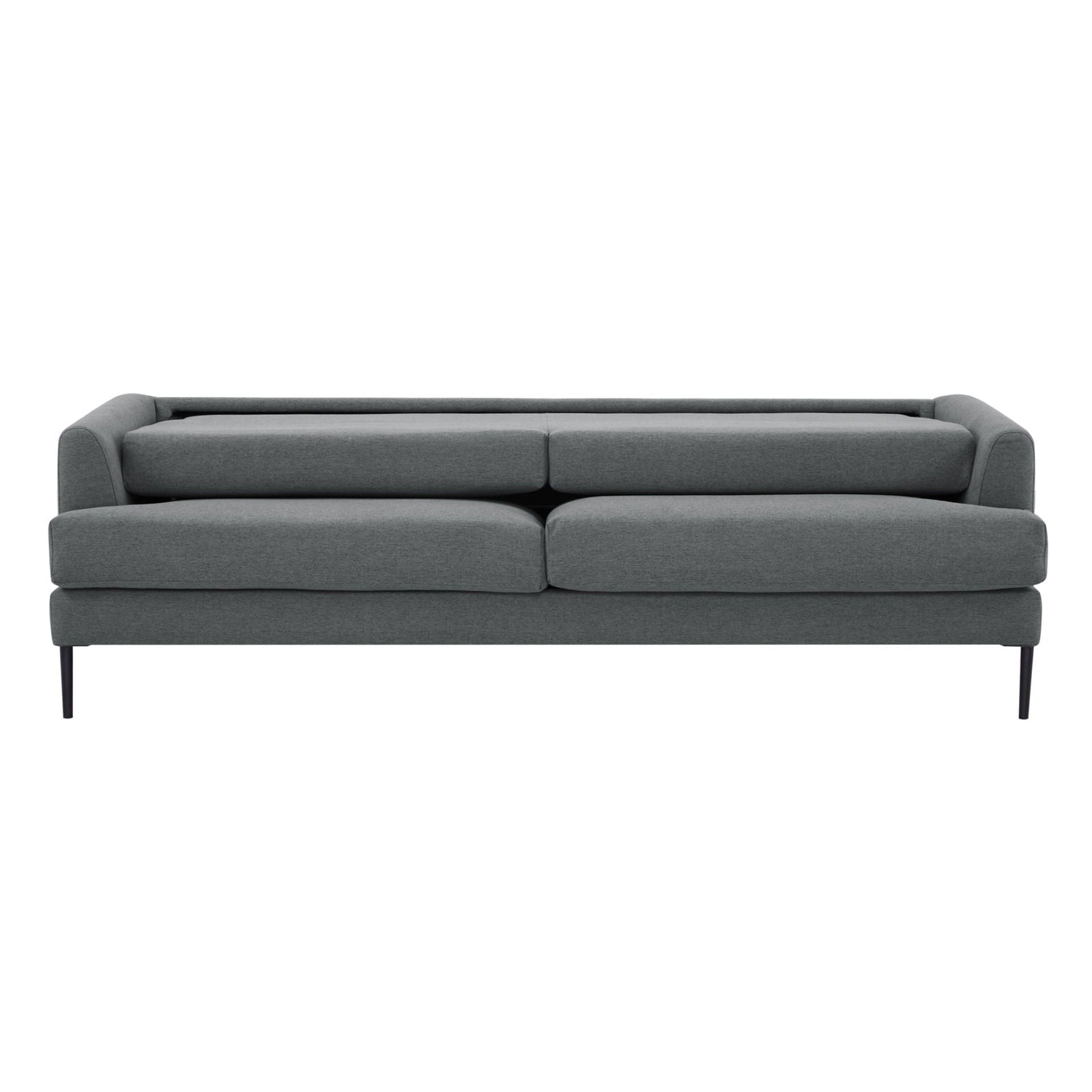 Ariya 3 Seater Sofa Fabric Uplholstered Lounge Couch - Mid Grey - Cosy Abode