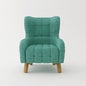 Armchair High back Lounge Accent Chair Designer Printed Fabric with Wooden Leg - Cosy Abode
