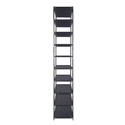 Artiss 10-Tier Shoe Rack Stackable 50 Pairs Black - Cosy Abode