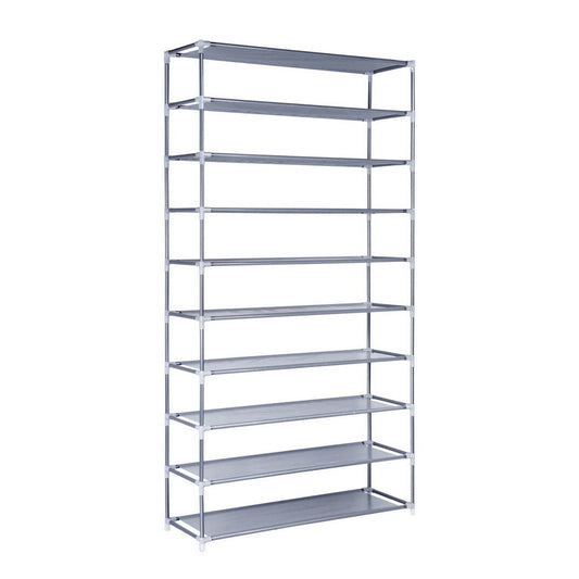Artiss 10-Tier Shoe Rack Stackable 50 Pairs Grey - Cosy Abode