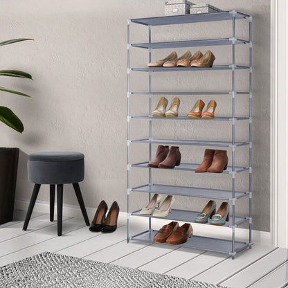 Artiss 10-Tier Shoe Rack Stackable 50 Pairs Grey - Cosy Abode