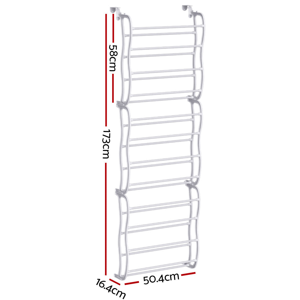 Artiss 12 Tier Shoe Rack Hanging Over Door Organiser 24 Pairs Eric - Cosy Abode