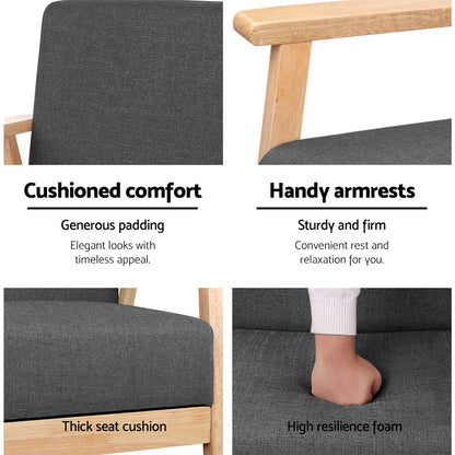 Artiss 2-Seater Sofa Armchair Skane - Cosy Abode