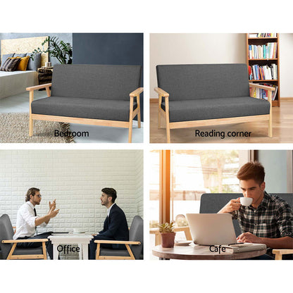 Artiss 2-Seater Sofa Armchair Skane - Cosy Abode