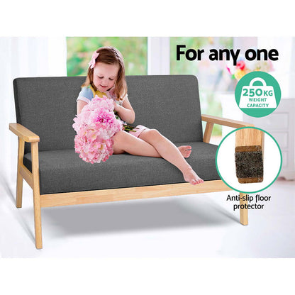 Artiss 2-Seater Sofa Armchair Skane - Cosy Abode