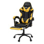 Artiss 2 Point Massage Gaming Office Chair Footrest Yellow - Cosy Abode