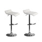 Artiss 2x Bar Stools Adjustable Gas Lift Chairs White - Cosy Abode