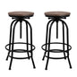 Artiss 2x Bar Stools Adjustable Wood Chairs - Cosy Abode