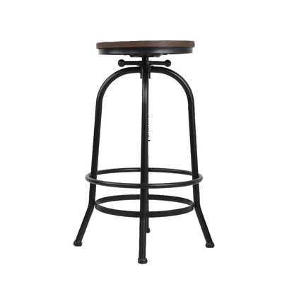 Artiss 2x Bar Stools Adjustable Wood Chairs - Cosy Abode