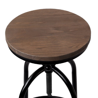 Artiss 2x Bar Stools Adjustable Wood Chairs - Cosy Abode