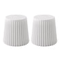 Artiss 2x Bar Stools Cupcake Plastic Foot Stool White - Cosy Abode