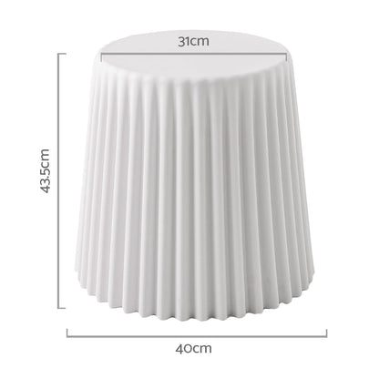 Artiss 2x Bar Stools Cupcake Plastic Foot Stool White - Cosy Abode
