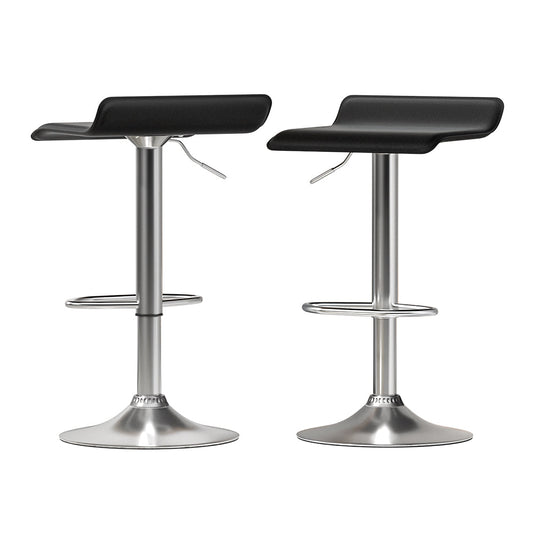 Artiss 2x Bar Stools Faux Leather Chair Black - Cosy Abode