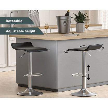 Artiss 2x Bar Stools Faux Leather Chair Black - Cosy Abode