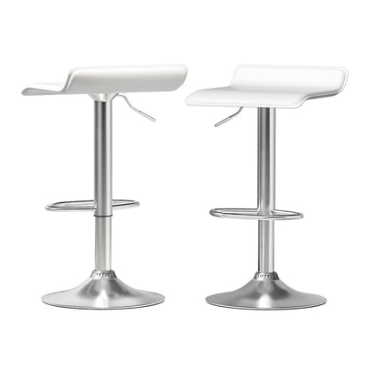 Artiss 2x Bar Stools Faux Leather Chair White - Cosy Abode