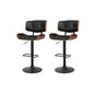 Artiss 2x Bar Stools Gas Lift Leather All Black - Cosy Abode