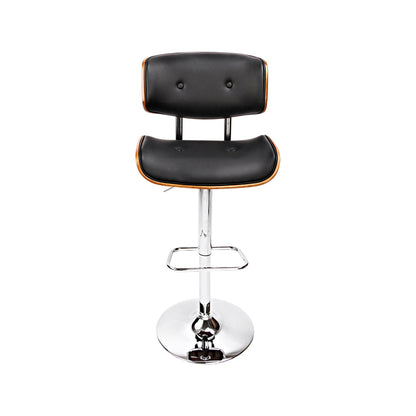 Artiss 2x Bar Stools Gas Lift Leather Black - Cosy Abode