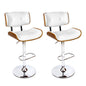 Artiss 2x Bar Stools Gas Lift Leather White - Cosy Abode